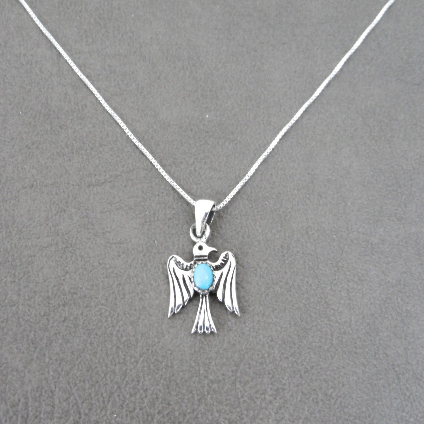 Thunderbird Necklace in Sterling Silver, Thunderbird Silver Necklace, Turquoise Necklace, Boho Studs, Southwestern Jewelry, Dainty Necklace