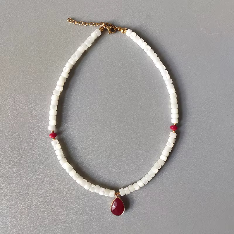 Hand-Made Natural Stone Beaded Necklace Men Women Ethnic Retro Charm Short Jewelry Unique Pattern Stone Corrente Masculina 2021
