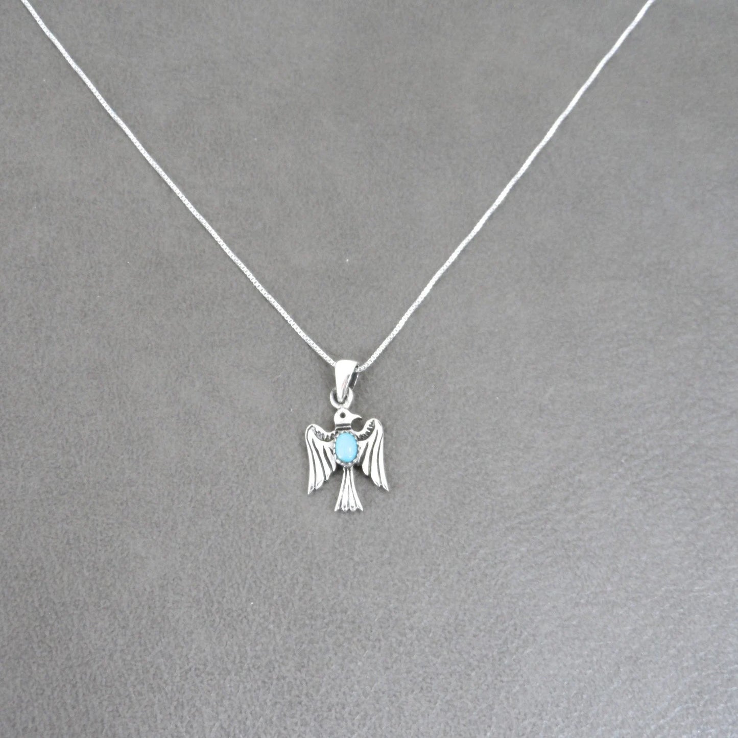 Thunderbird Necklace in Sterling Silver, Thunderbird Silver Necklace, Turquoise Necklace, Boho Studs, Southwestern Jewelry, Dainty Necklace