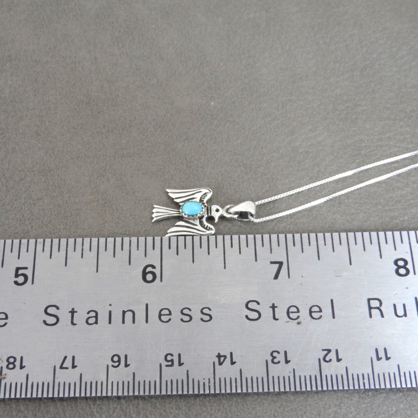 Thunderbird Necklace in Sterling Silver, Thunderbird Silver Necklace, Turquoise Necklace, Boho Studs, Southwestern Jewelry, Dainty Necklace
