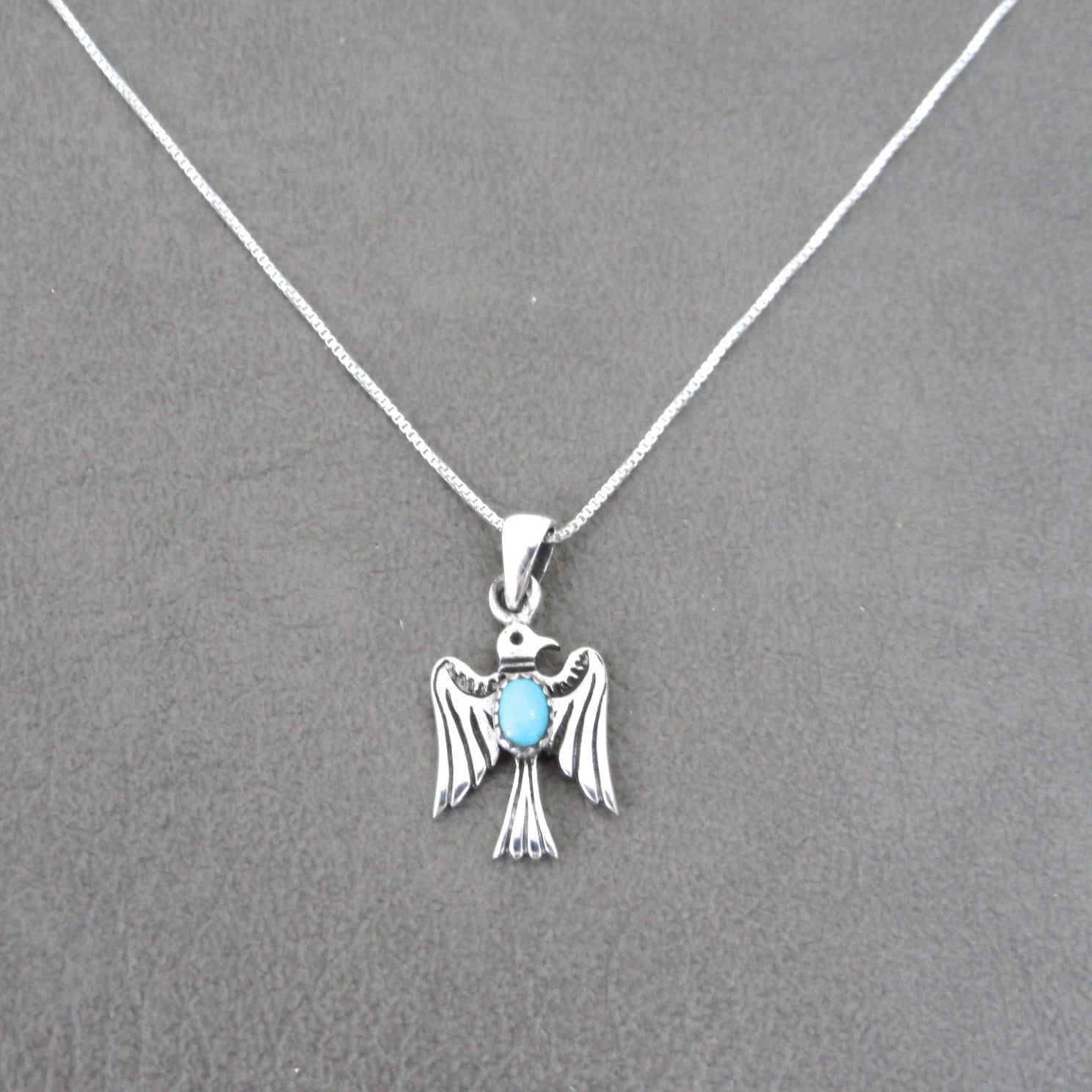 Thunderbird Necklace in Sterling Silver, Thunderbird Silver Necklace, Turquoise Necklace, Boho Studs, Southwestern Jewelry, Dainty Necklace