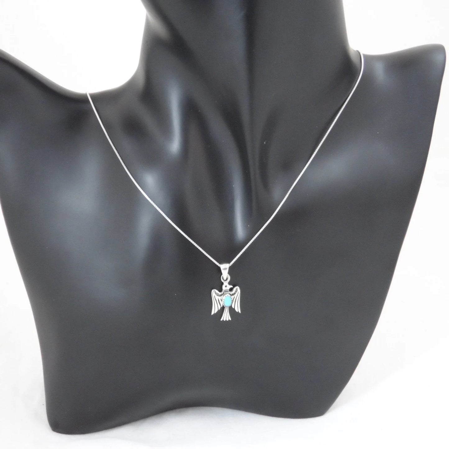 Thunderbird Necklace in Sterling Silver, Thunderbird Silver Necklace, Turquoise Necklace, Boho Studs, Southwestern Jewelry, Dainty Necklace